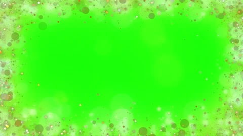 Glitter Sparkle Bokeh Border Frame Overlay on Green Screen Stock Footage 336719544
