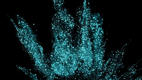Glitter Sparkle Particle Explosion Background Texture Slow Motion alpha channel Stock Footage 129176261
