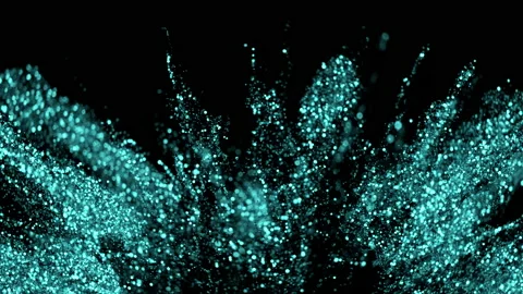 Glitter Sparkle Particle Explosion Background Texture Slow Motion alpha channel Stock Footage 132259238