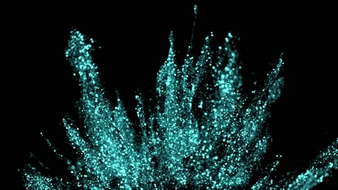 Glitter Sparkle Particle Explosion Background Texture Slow Motion alpha channel Stock Footage 133634129