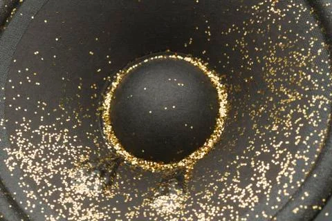 Glitter on speaker Stock Photos