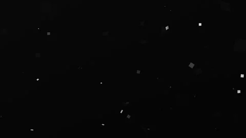 Glitter square particles animation on dark background, digital projects, overlay Stock Footage 345403354