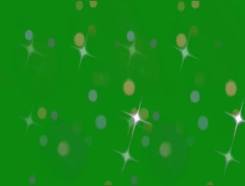 Glitter Star Drop Seamless Green Screen Overlay Stock Footage 304880037