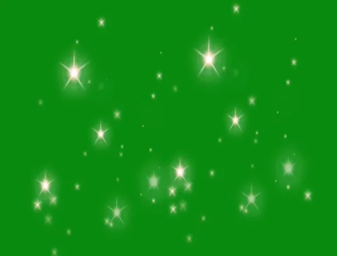 Glitter Star Falling Animation Green Screen Effect Stock Footage 304880034