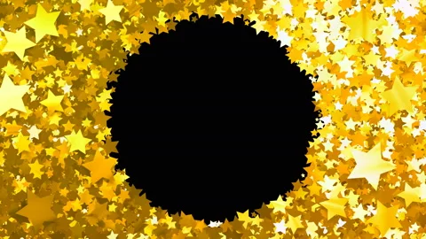 Glitter Star Frame 3 Cs Gold 4k Stock Footage 104752916