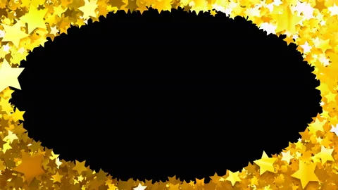 Glitter Star Frame 3 Ds Gold 4k Vídeos de archivo 104753812