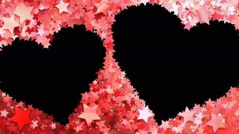 Glitter Star Frame 3 Ws Red 4k Stockbeeldmateriaal 104756399