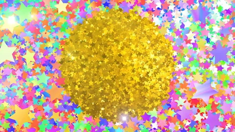 Glitter Star Frame 4 Cs Colorful Flash 4k Stock Footage 104939249