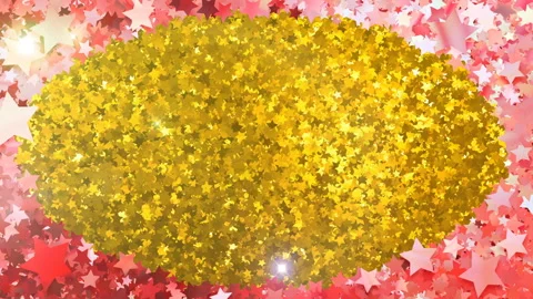 Glitter Star Frame 4 Ds Red Flash 4k Stock Footage 104941216