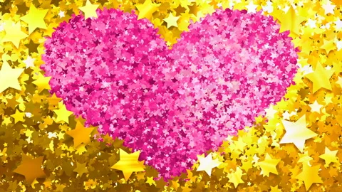 Glitter Star Frame 4 Hs Gold 4k Stockbeeldmateriaal 104942386