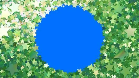 Glitter Star Frame background 3D illustration 5 Cs Green 14 Stock Illustration