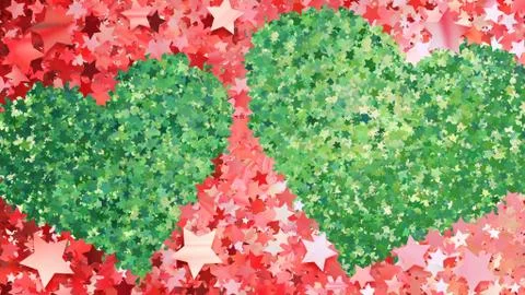 Glitter Star Frame background 3D illustration 4 Ws Red 00 Stock Illustration