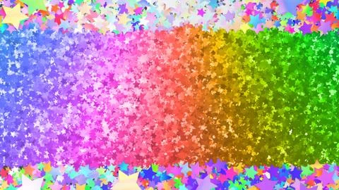 Glitter Star Frame background 3D illustration 4 Ss Colorful 05 Stock Illustration
