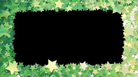 Glitter Star Frame background 3D illustration 3 Bs Green00 Stock Illustration