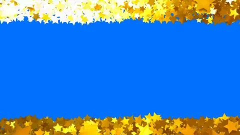 Glitter Star Frame background 3D illustration 5 Ss Gold 14 Stock Illustration