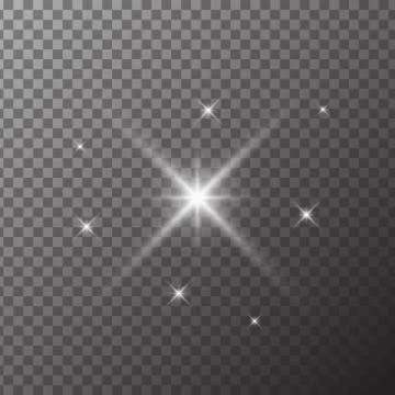 Glitter starlight isolated on transparent background. Vector effect for vario Stock Illustration