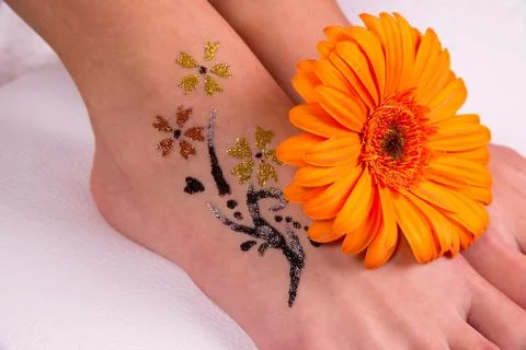 Glitter tattoo Stock Photos