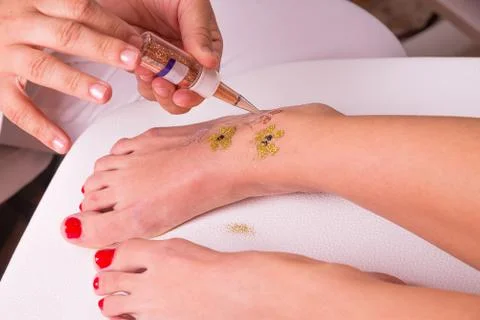 Glitter tattoo Stock Photos