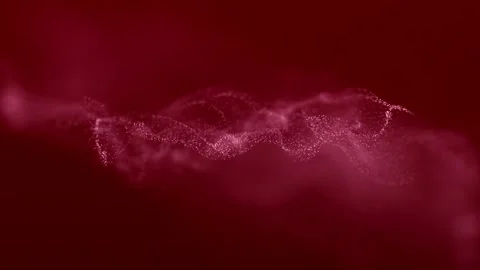 Glitter tiny particles layers waving romantic red background Stock Footage 257464994