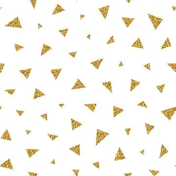 Glitter triangle seamless pattern Stock Illustration