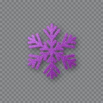 Glitter violet snowflake. Stock Illustration