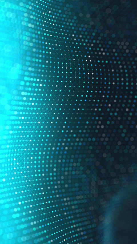 Glittering abstract particles creating mesmerizing blue wave patterns Stock Footage 294258508