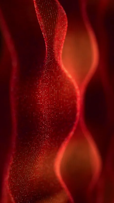 Glittering abstract waves of warm red and orange tones Vídeos de archivo 294258656