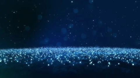 Glittering Blue Particle Background with Text Area Stock Footage 130875362