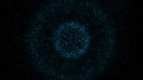 Glittering Blue Particles on a Black Background Animation Stock-Footage 202616836