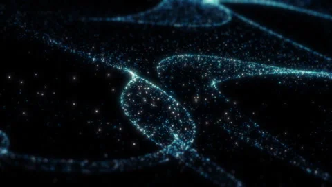 Glittering Blue Particles On Black Stock Footage 279912857