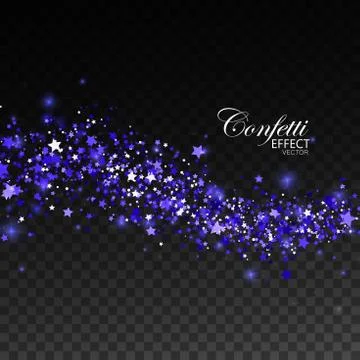 Glittering blue stream of sparkles. Stock Illustration