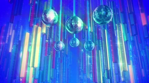 Glittering chandeliers for a modern dance backdrop. Stock Footage 160533956