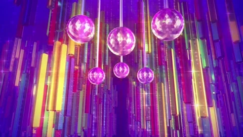 Glittering chandeliers for a modern dance backdrop. Stock Footage 160533963