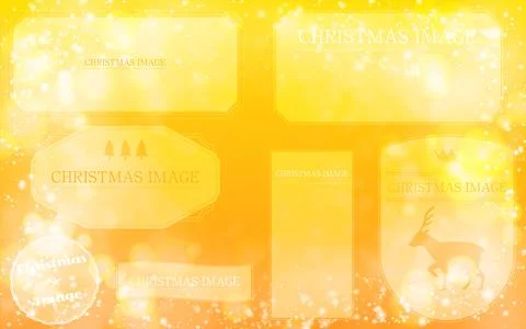 Glittering Christmas image background material with frame Stock Illustration