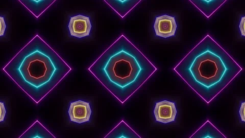 Glittering Circle Tile Pattern VJ Light Stock Footage 196908929