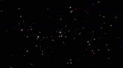 Glittering Colored Stars Loop Stock Footage 67383110