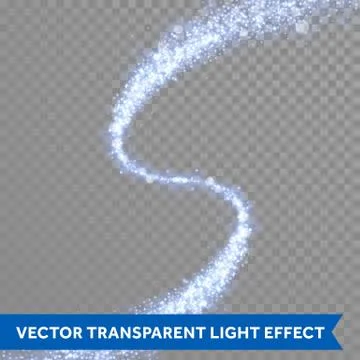 Glittering comet tail. Blue glitter sparkles Stock Illustration