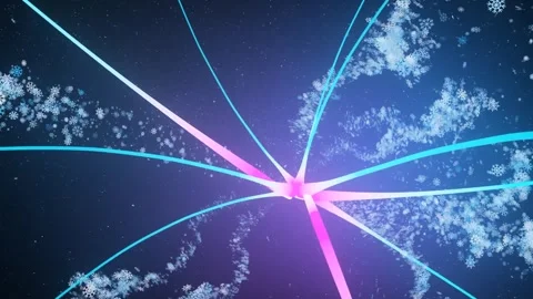 Glittering Comets Are Connecting Into Point Leaving Shining Trail Stock Footage 261728229