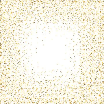 Glittering confetti on a transparent background. Falling gold sand. Holiday Stock Illustration