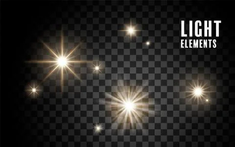 Glittering design elements Stock Illustration