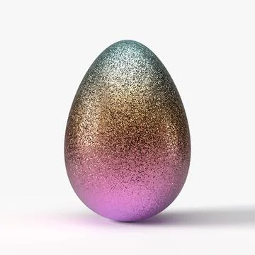 Glittering easter egg. 3d illustration Stock Illustration