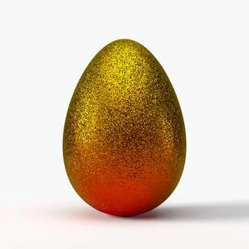 Glittering easter egg. 3d illustration Stock Illustration