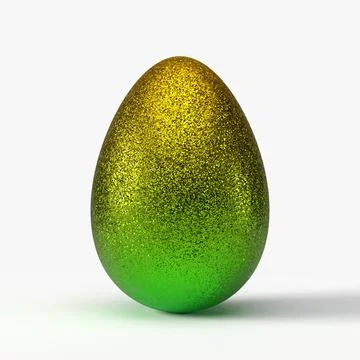 Glittering easter egg. 3d illustration Stock Illustration