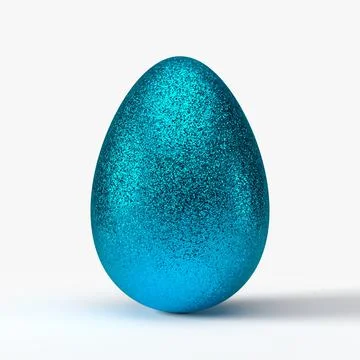 Glittering easter egg. 3d illustration Stock Illustration