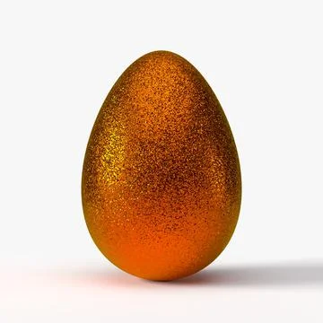 Glittering easter egg. 3d illustration Stock Illustration
