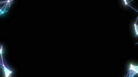 Glittering elements in the corners of the screen. Space for text. Seamless loop. Stock Footage 235631329