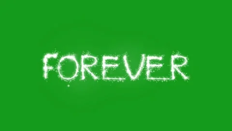 Glittering forever text motion graphics with green screen background Stock Footage 138483351
