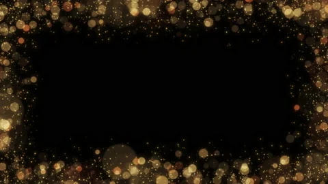 Glittering gold dust abstract background, elegant and luxury particle Stock Footage 233160646