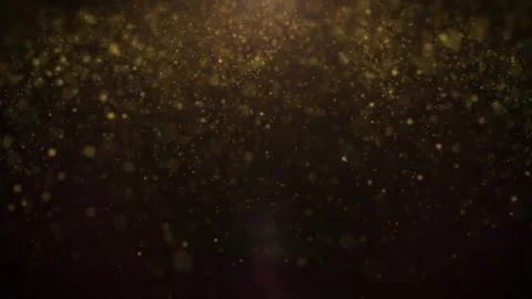 Glittering gold particle falling, flying 4K loop motion background.Technology. Stock Footage 252830741
