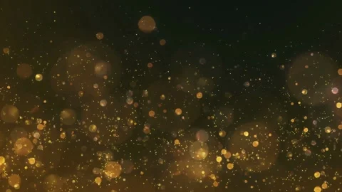 Glittering Gold Particles Flow Background Stock Footage 305146260